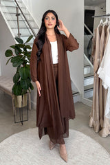 NOUR SILK COVER UP BROWN