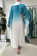 OMBRE PLEATED KAFTAN BLUE