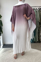 OMBRE PLEATED KAFTAN MAUVE