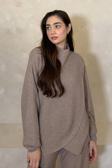 SERAPHINA WRAP COORD SET TAUPE