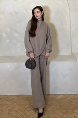 SERAPHINA WRAP COORD SET TAUPE