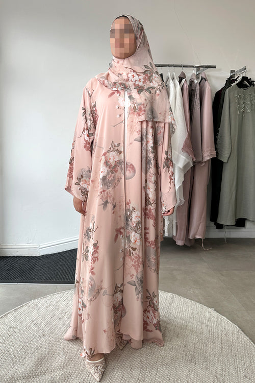 FLORA ABAYA SET PINK