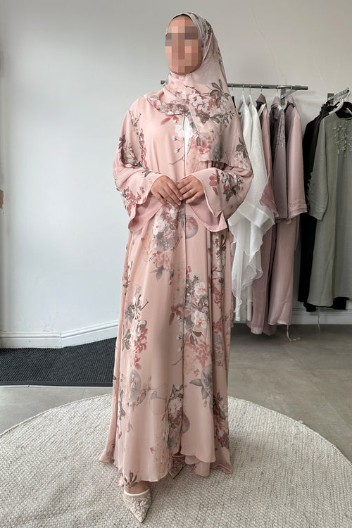 FLORA ABAYA SET PINK