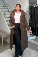 SELENE PUFFER COAT BROWN