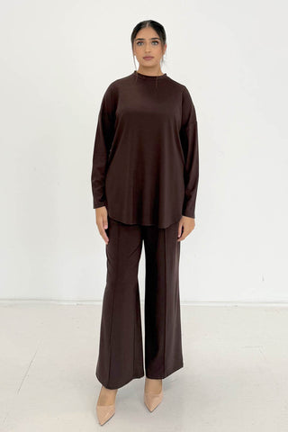 MAHIN TWO-PIECE KNIT SET BLACK