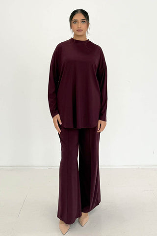 MAHIN TWO-PIECE KNIT SET BLACK