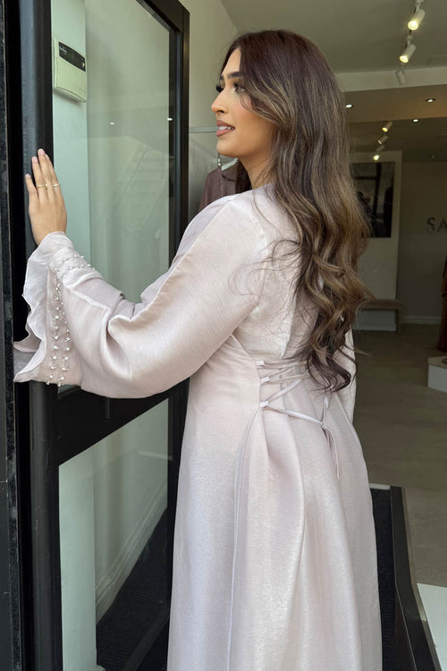 PARISA SHIMMER ABAYA PINK
