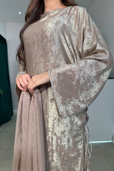 HAMIRA SHIMMER DRESS NUDE