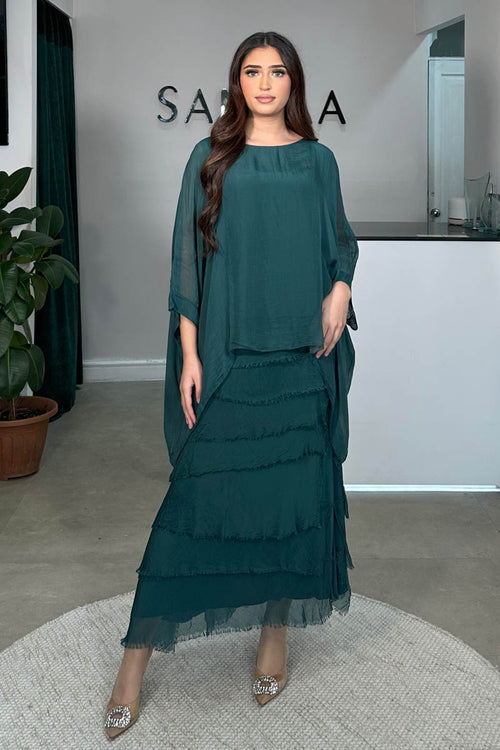 ESME TWO-PIECE SKIRT SET TEAL