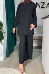 KAYLA TEXTURED COORD BLACK