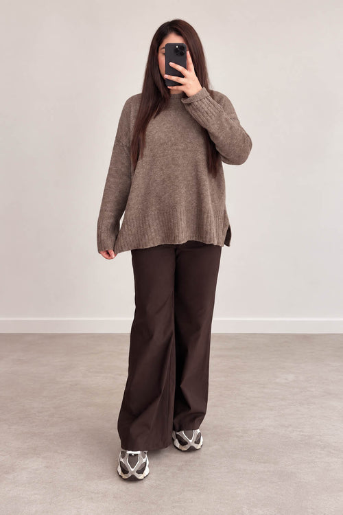 SOREN SOFT KNIT TOP MOCHA