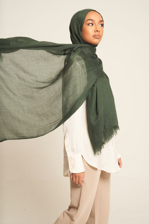 Emerald Green | Luxury Cotton Modal Hijab