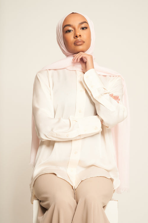 Seashell pink | Luxury Cotton Modal Hijab