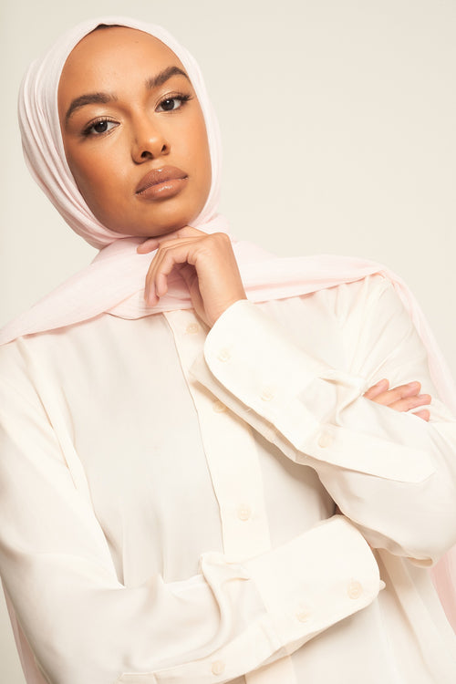 Seashell pink | Luxury Cotton Modal Hijab