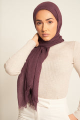 Tyrian Purple | Luxury Cotton Modal Hijab