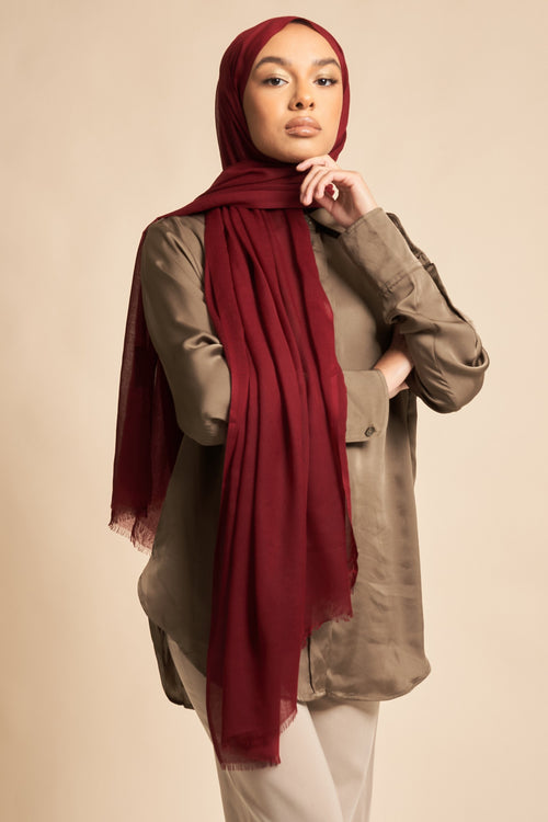 Berry Red I Premium Soft Touch Hijab