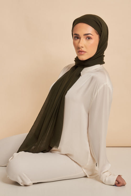 Dark Olive | Premium Soft Touch Hijab