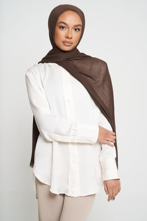 Brown | Deluxe Crinkle Hijab
