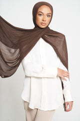 Brown | Deluxe Crinkle Hijab
