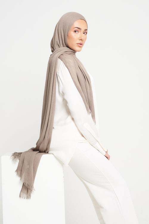Taupe | Deluxe Crinkle Hijab