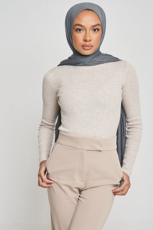 Steel Grey | Deluxe Crinkle Hijab