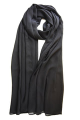 Black- Crinkle Chiffon Hijab