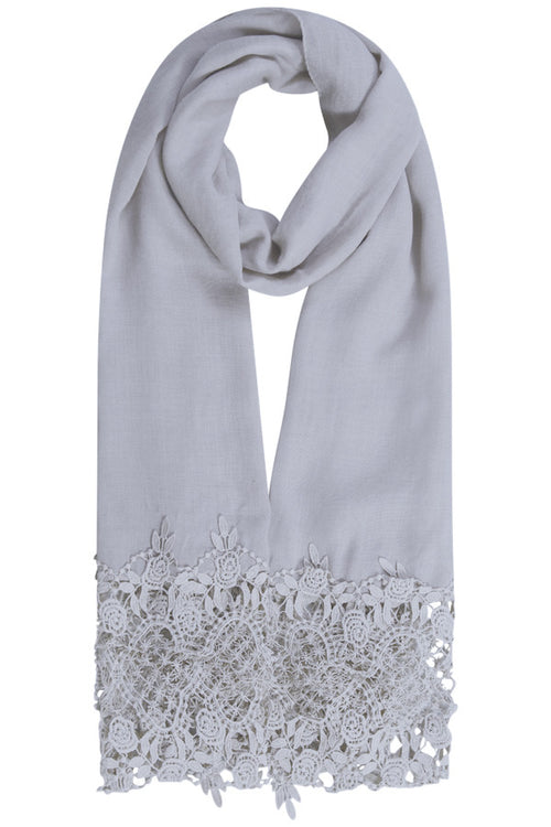 Iced Grey | Crochet Lace Hijab