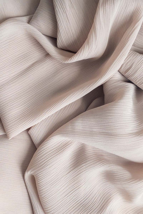 Ivory Blush Crinkle Chiffon Hijab