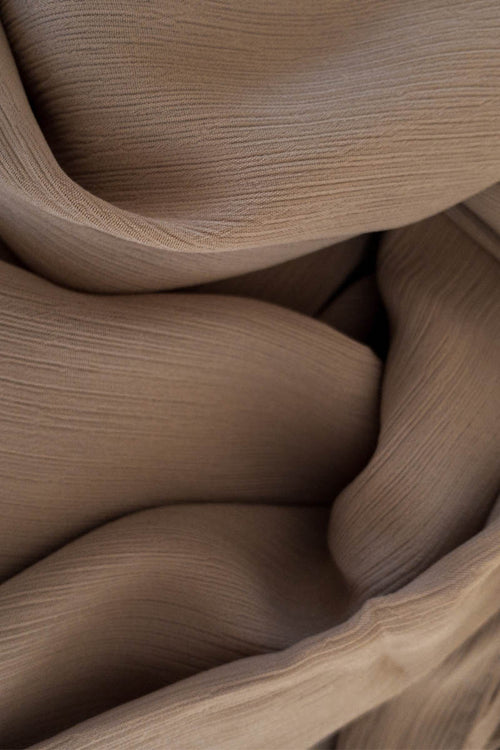 Light Mocha- Crinkle Chiffon Hijab