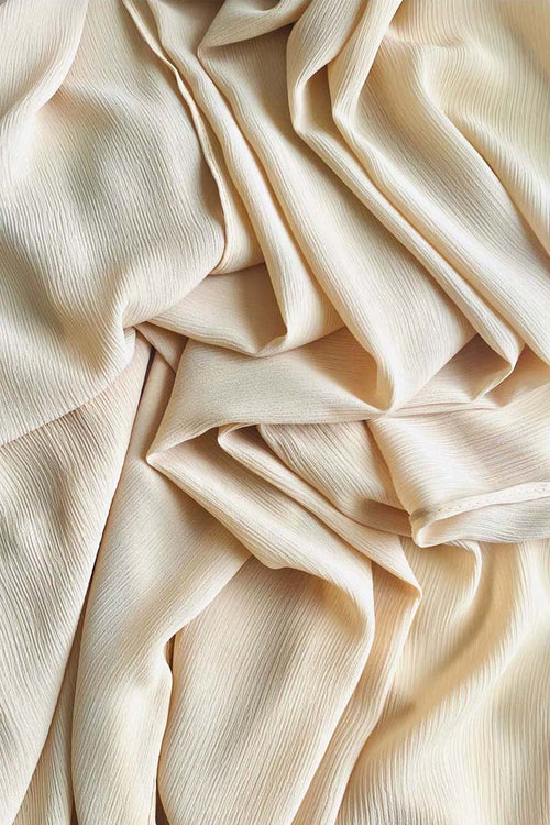 Mystic Beige Crinkle Chiffon Hijab