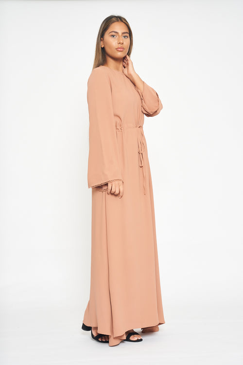 Circle Trim Maxi Dress - Salmon