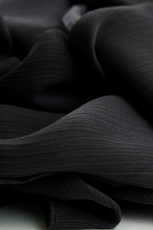 Black- Crinkle Chiffon Hijab