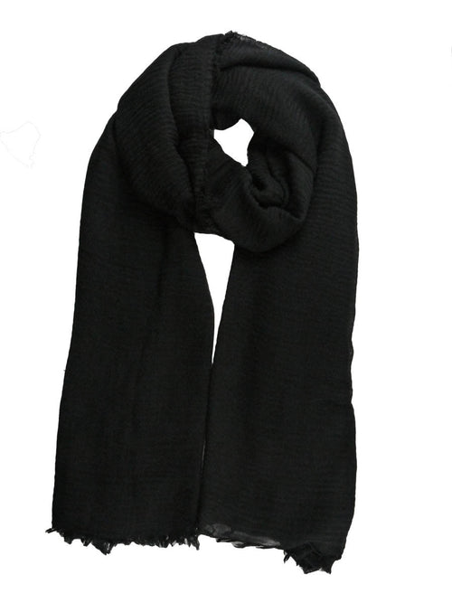 Black Crinkle cotton  Hijab