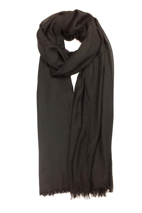 Black | Luxury Cotton Modal Hijab