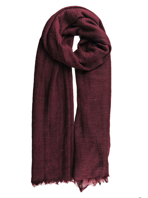 Burgundy Cotton Crinkle Hijab