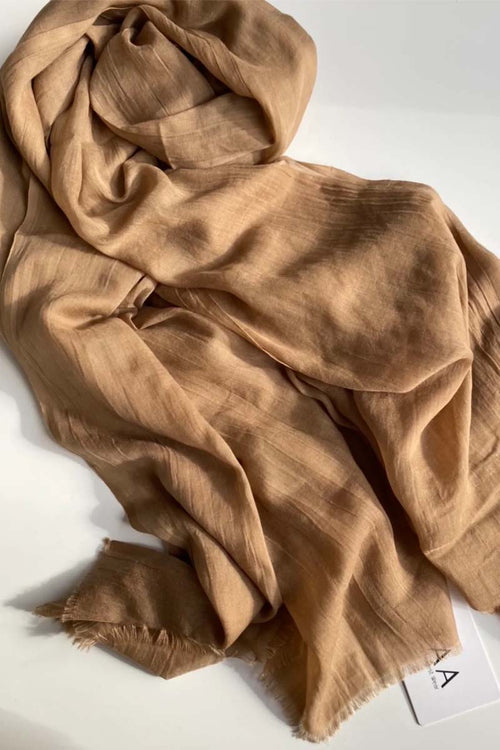 Caramel Cotton Mix Hijab