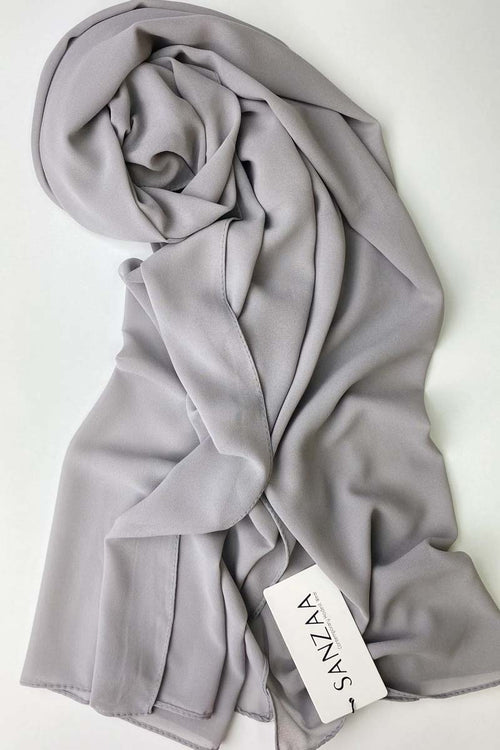 Iced grey- Chiffon Hijab