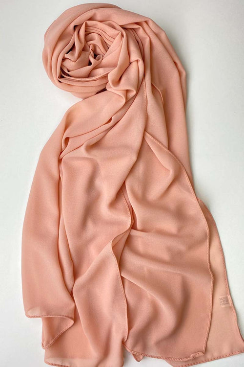 Light Coral- Chiffon Hijab