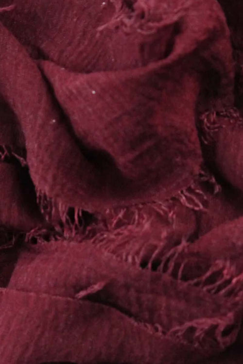 Burgundy Cotton Crinkle Hijab