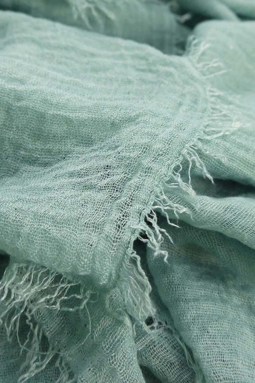 Mint Cotton Crinkle Hijab