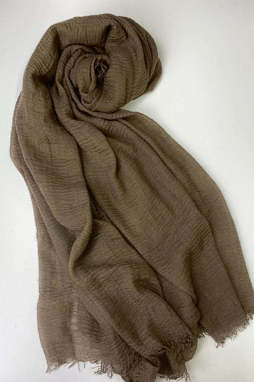 Tavern Taupe Cotton Crinkle Hijab