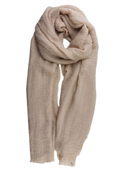 Cream Cotton Crinkle Hijab
