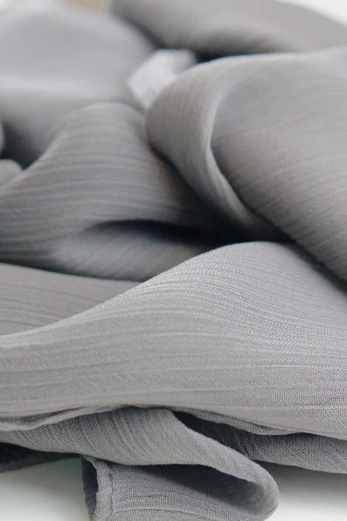 Classic Grey |  Crinkle Chiffon Hijab