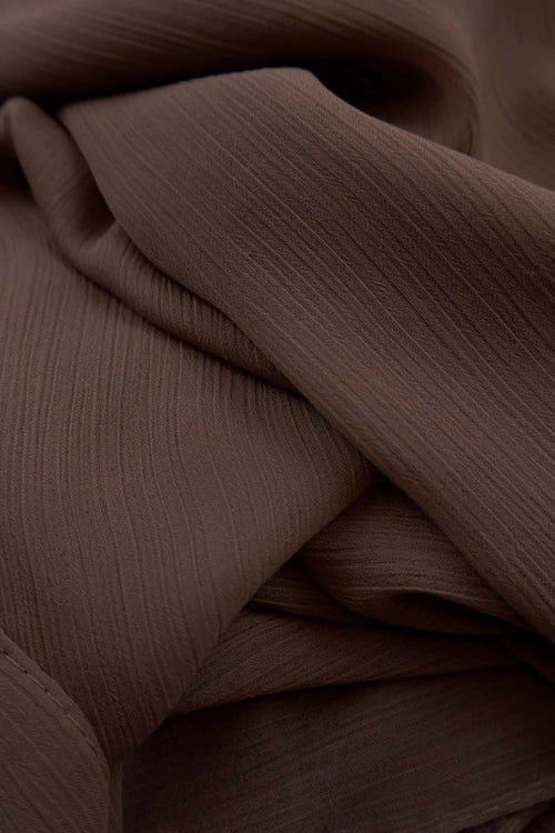 Pony Brown- Crinkle Chiffon