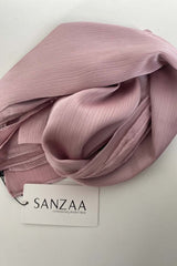 Crinkle Silk-satin Touch Hijab | Lilac