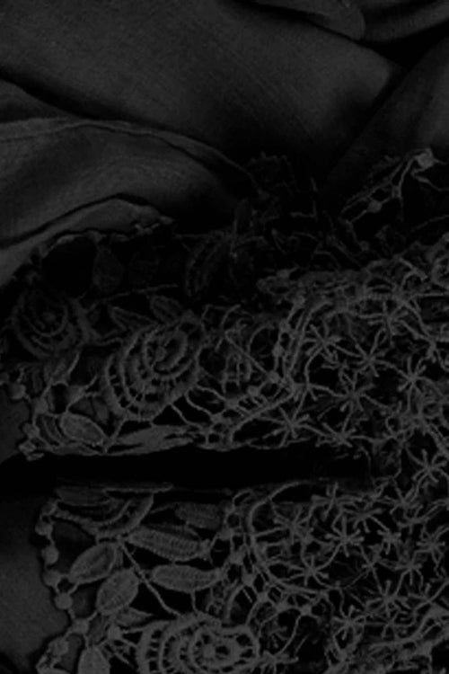 Black | Crochet Lace Hijab