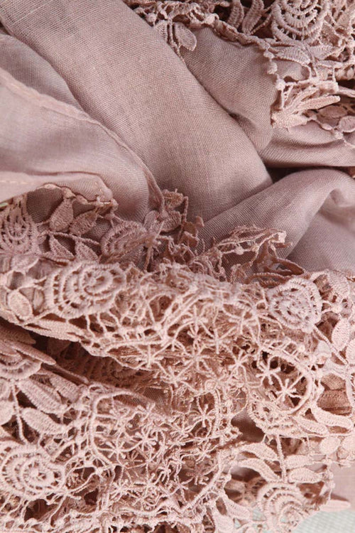 Dusky Pink | Crochet Lace Hijab