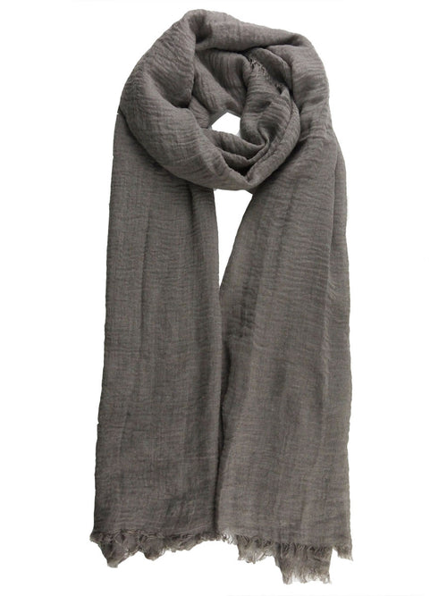 Taupe Crinkle Cotton Hijab
