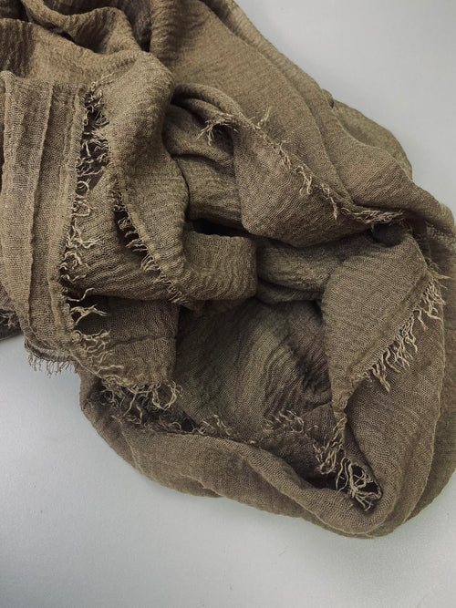 Tavern Taupe Cotton Crinkle Hijab