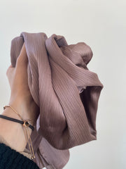 Crinkle Silk-Satin Touch Hijab | Mauve